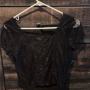 Self Esteem Black Lace Blouse